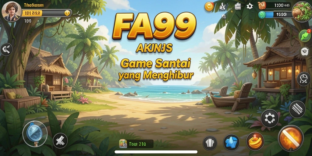 Screenshot utama yang menampilkan gameplay santai dan seru dari FA99.
