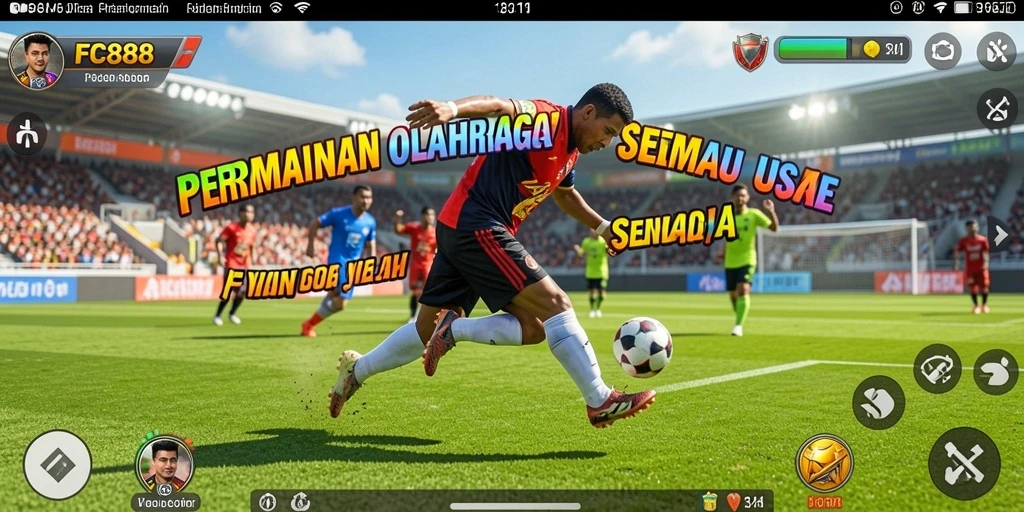 Tampilan gameplay seru di FC888 yang menyajikan berbagai olahraga.