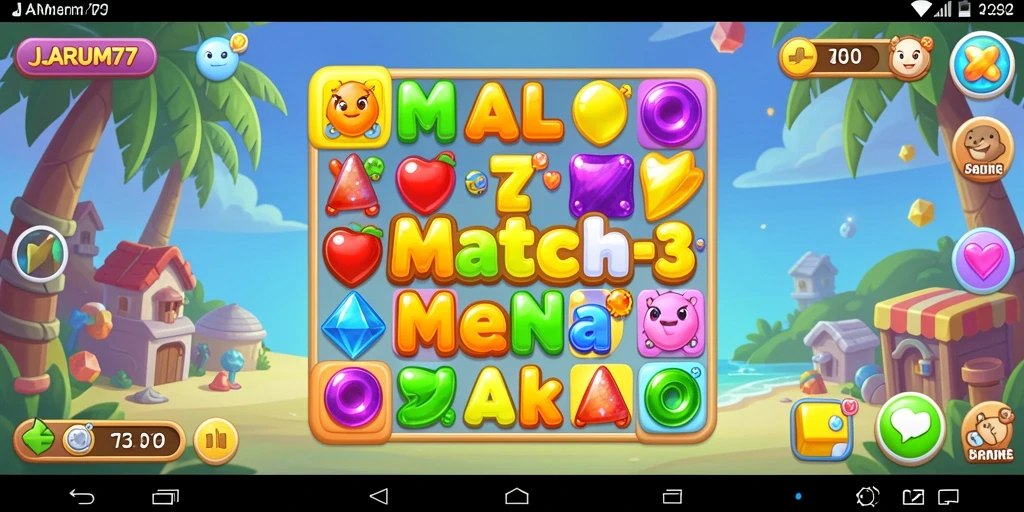 Tampilan gameplay seru dan penuh warna di JARUM77.