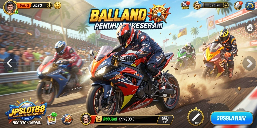 Gameplay seru balapan motor di JPSLOT88 yang penuh aksi.