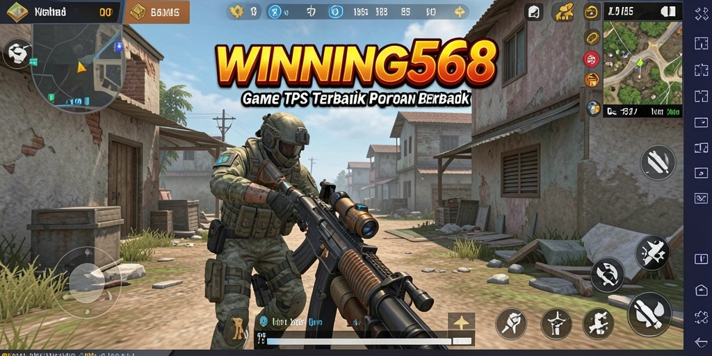 Tampilan gameplay mendebarkan dalam game TPS WINNING568.
